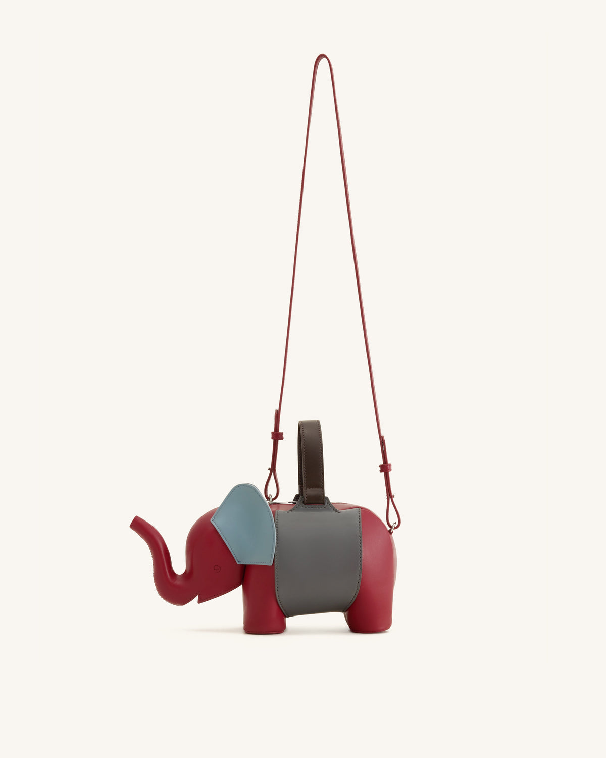 Claire Elephant Shaped Handbag - Red/Dark Gray | JW PEI