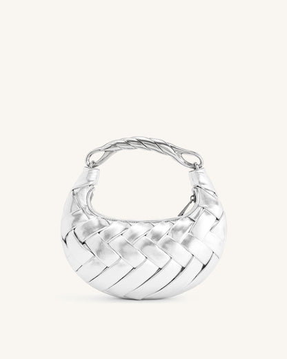 Orla Weave Handbag - Silver | JW PEI