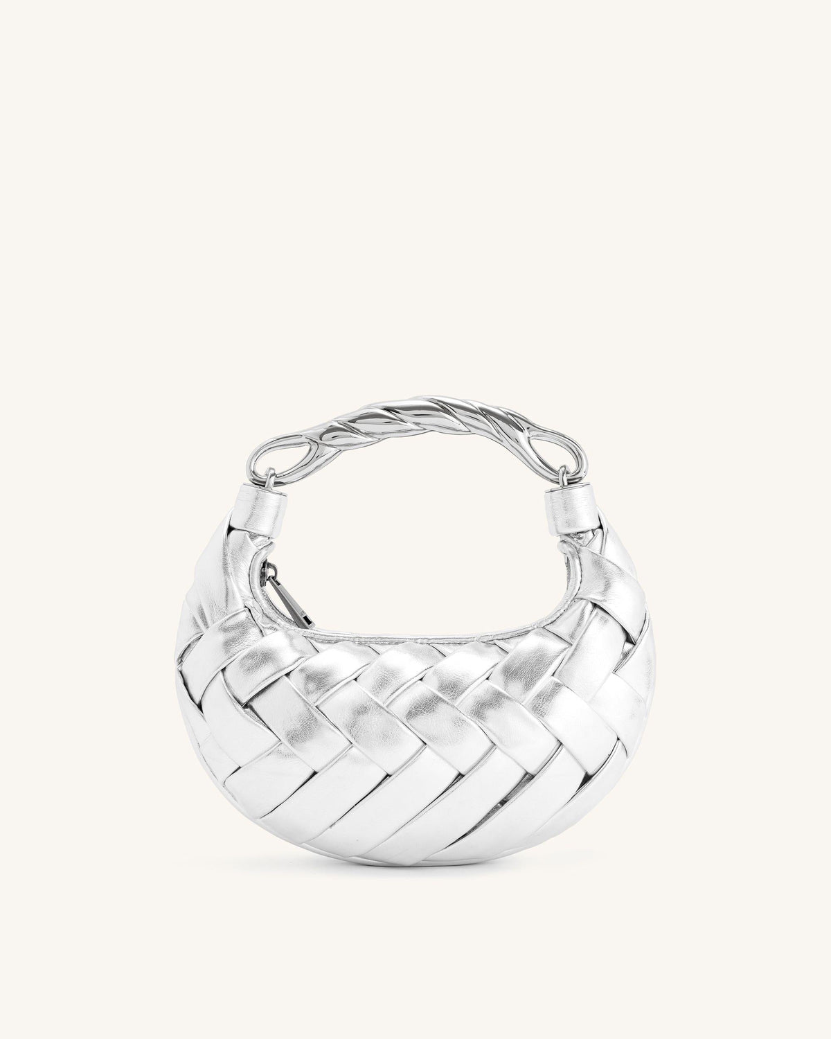 Orla Weave Handbag - Silver | JW PEI