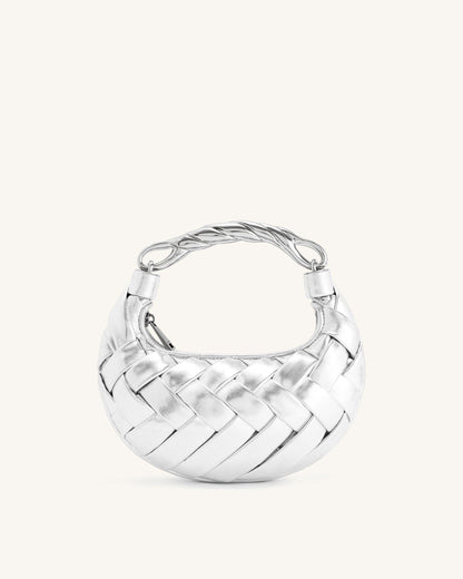 Orla Weave Handbag - Silver | JW PEI