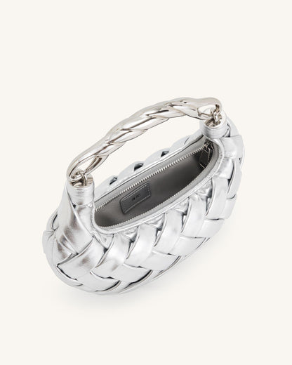Orla Weave Handbag - Silver | JW PEI
