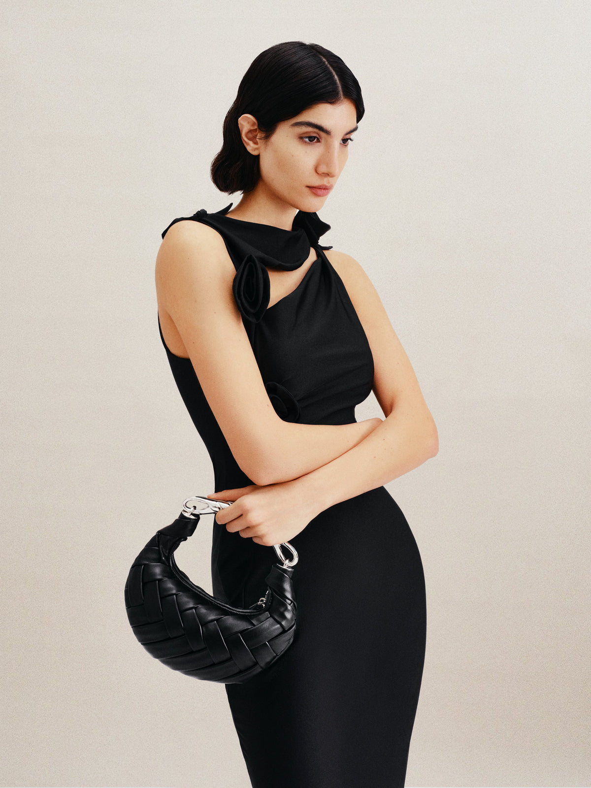 Orla Weave Handbag - Black | JW PEI