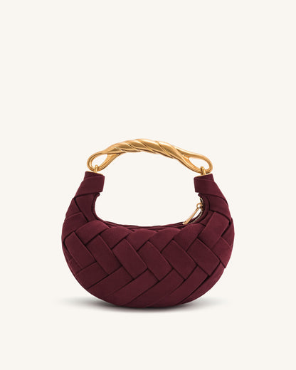 Orla Weave Handbag - Claret | JW PEI
