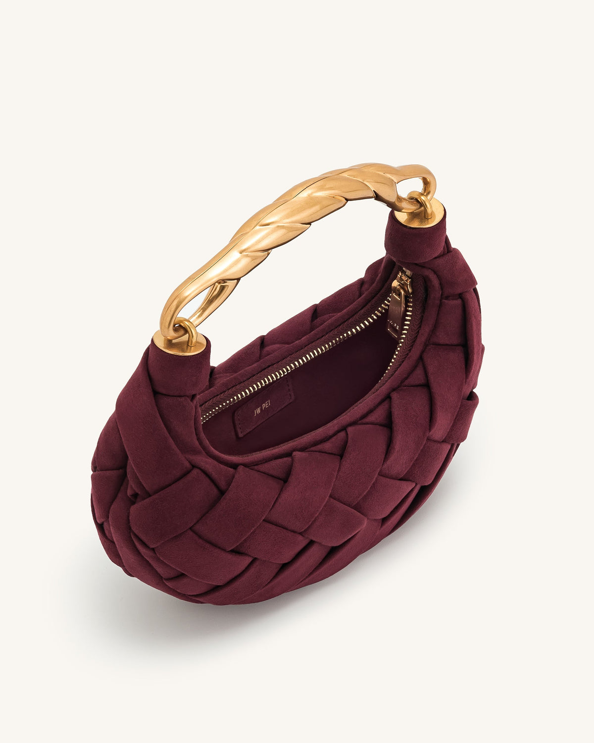 Orla Weave Handbag - Claret | JW PEI