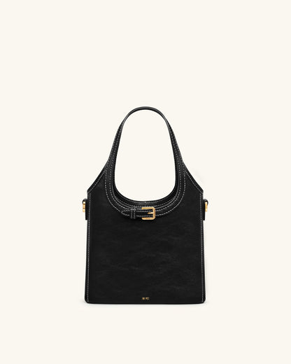 Brooke Mini Belted Embellished Top Handle Bag - Black | JW PEI