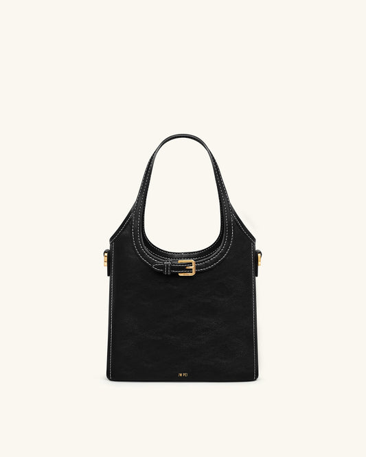 Brooke Mini Belted Embellished Top Handle Bag - Black | JW PEI