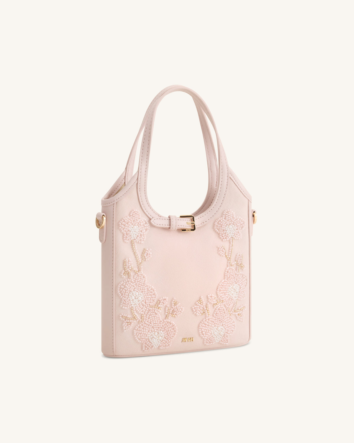 Brooke Mini Belted Embellished Orchid Beaded Top Handle Bag - Pink | JW PEI
