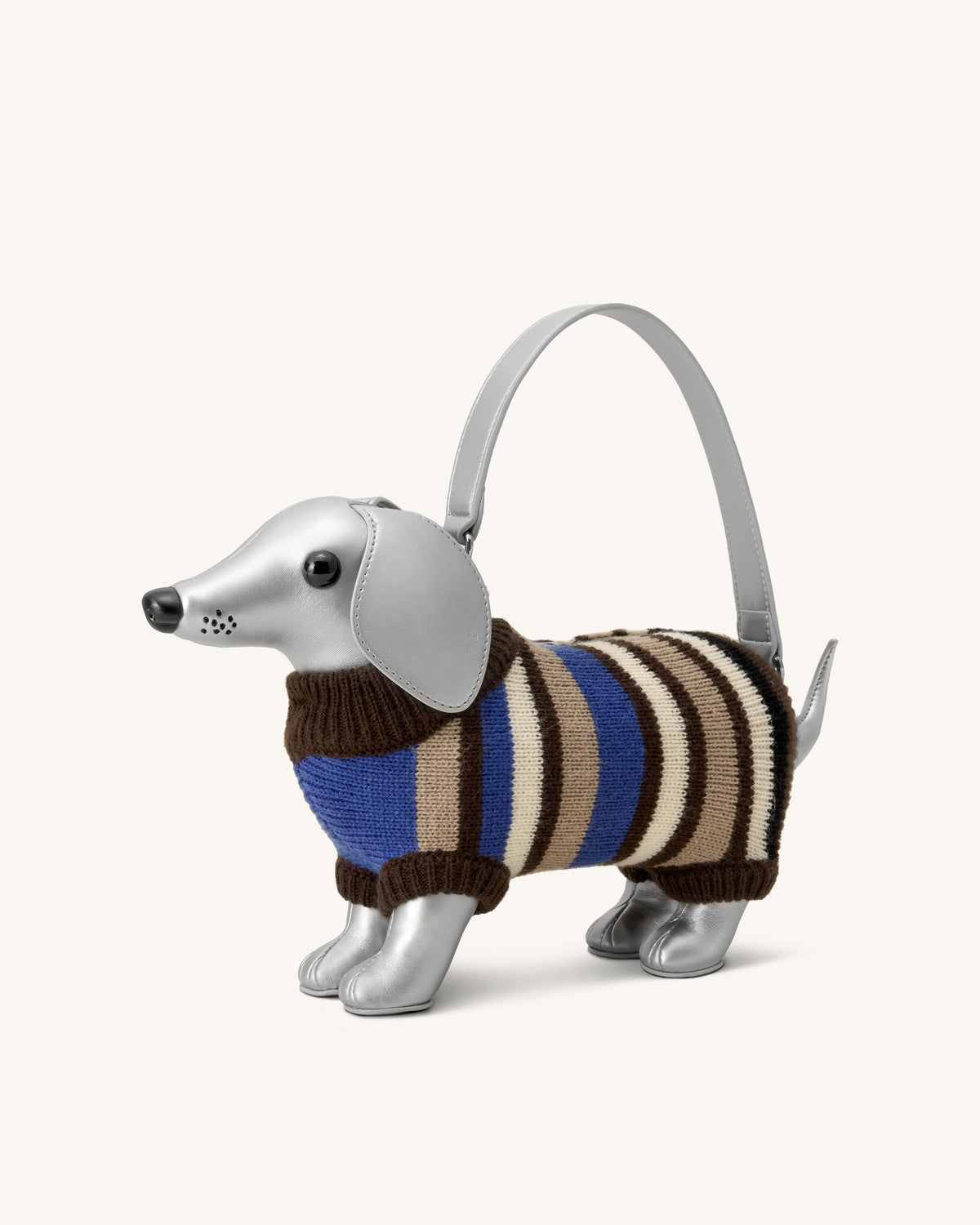 Addison Dachshund Handbag - Silver | JW PEI