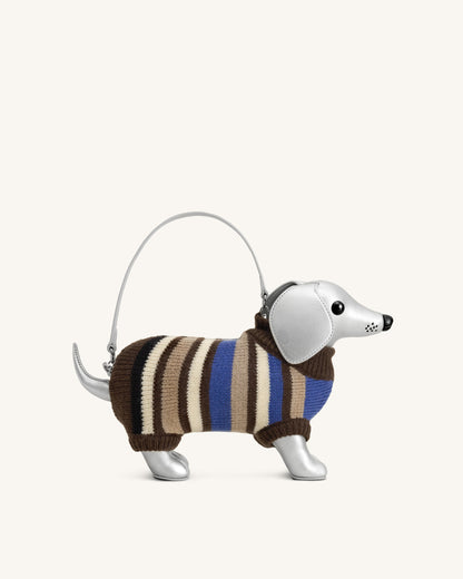 Addison Dachshund Handbag - Silver | JW PEI