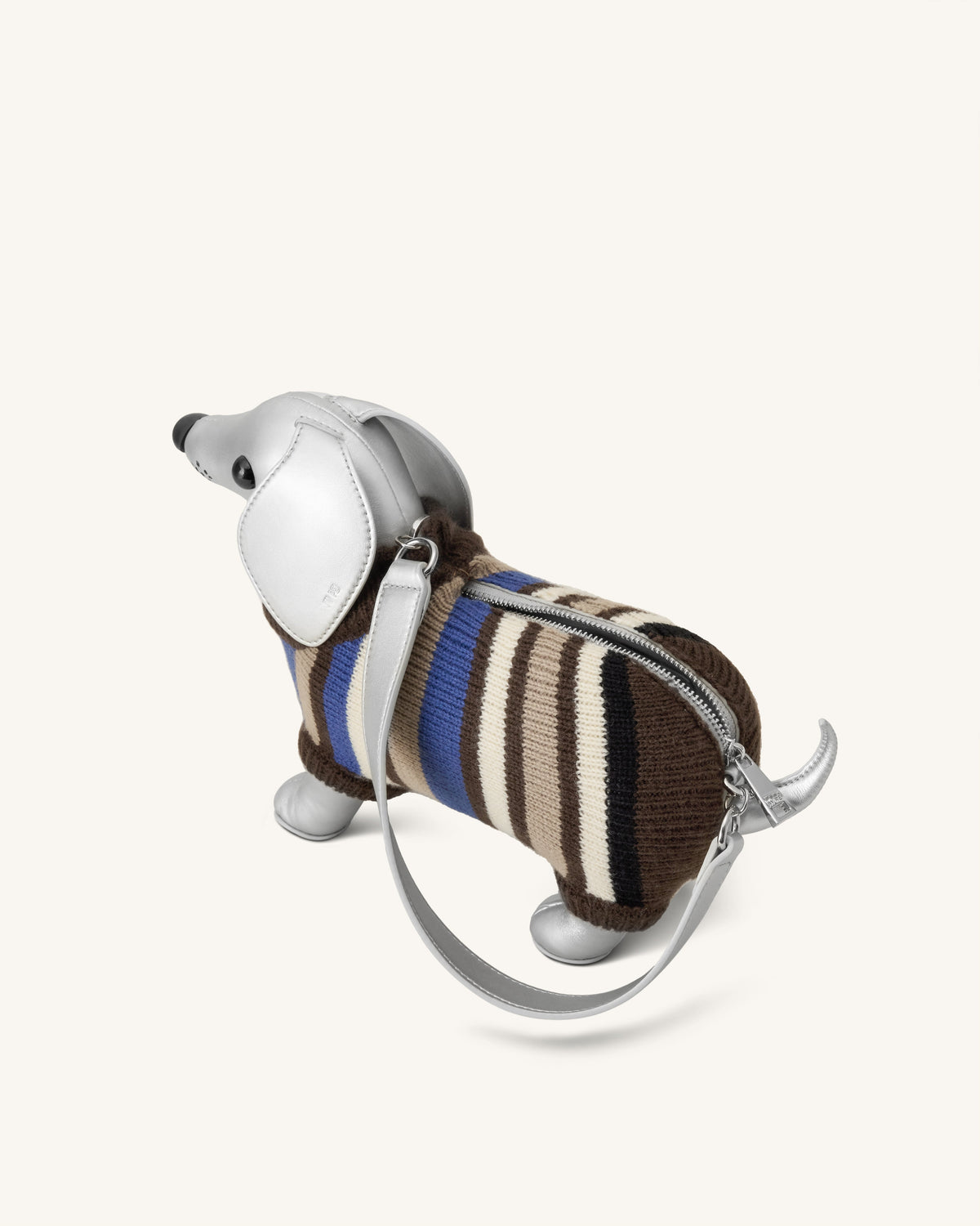 Addison Dachshund Handbag - Silver | JW PEI