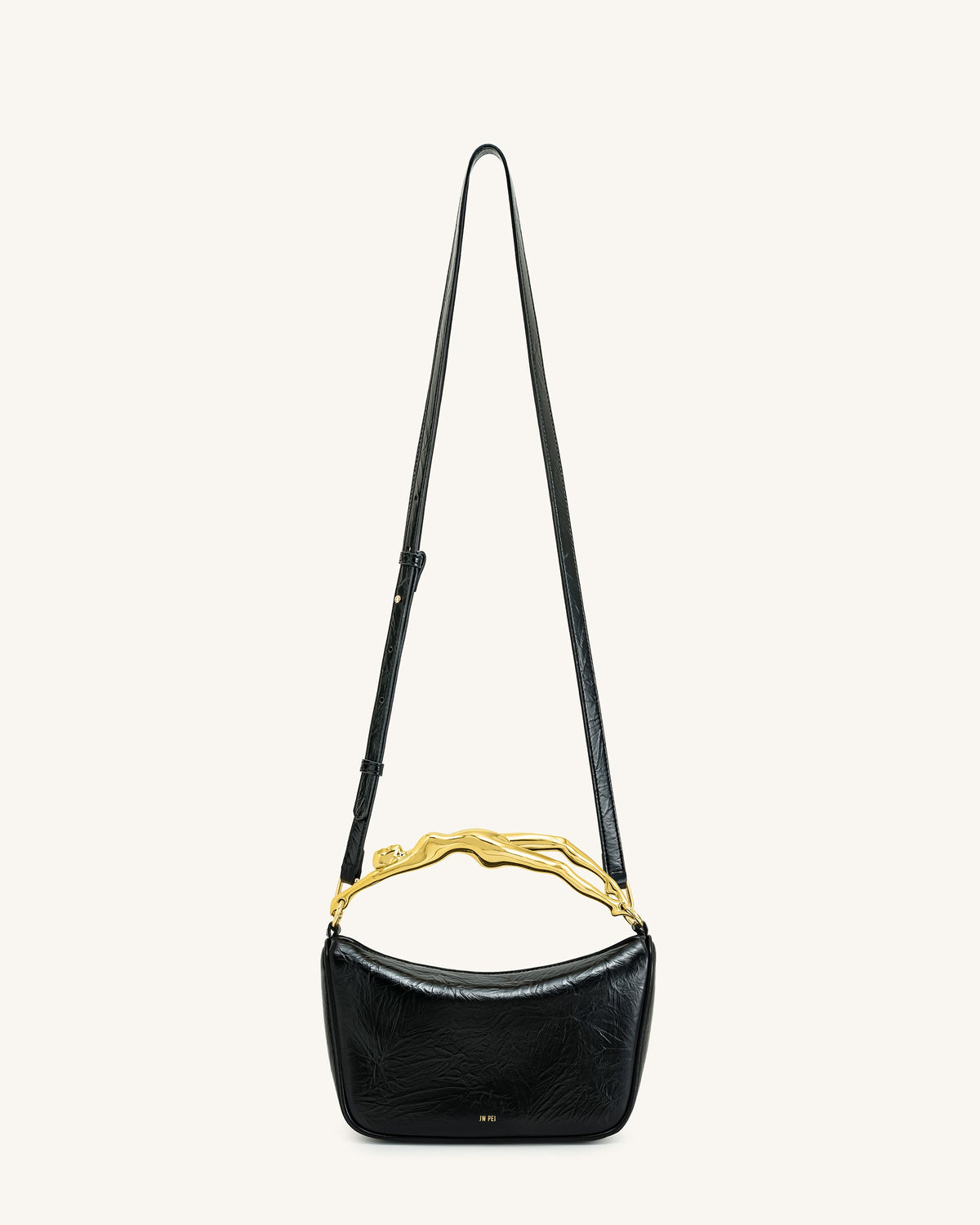 Jenny Human-shaped Handle Handbag - Black | JW PEI