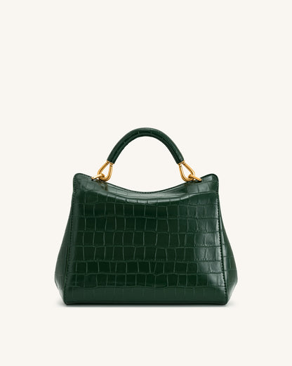 Lucia Classic Top Handbag - Green Croc | JW PEI