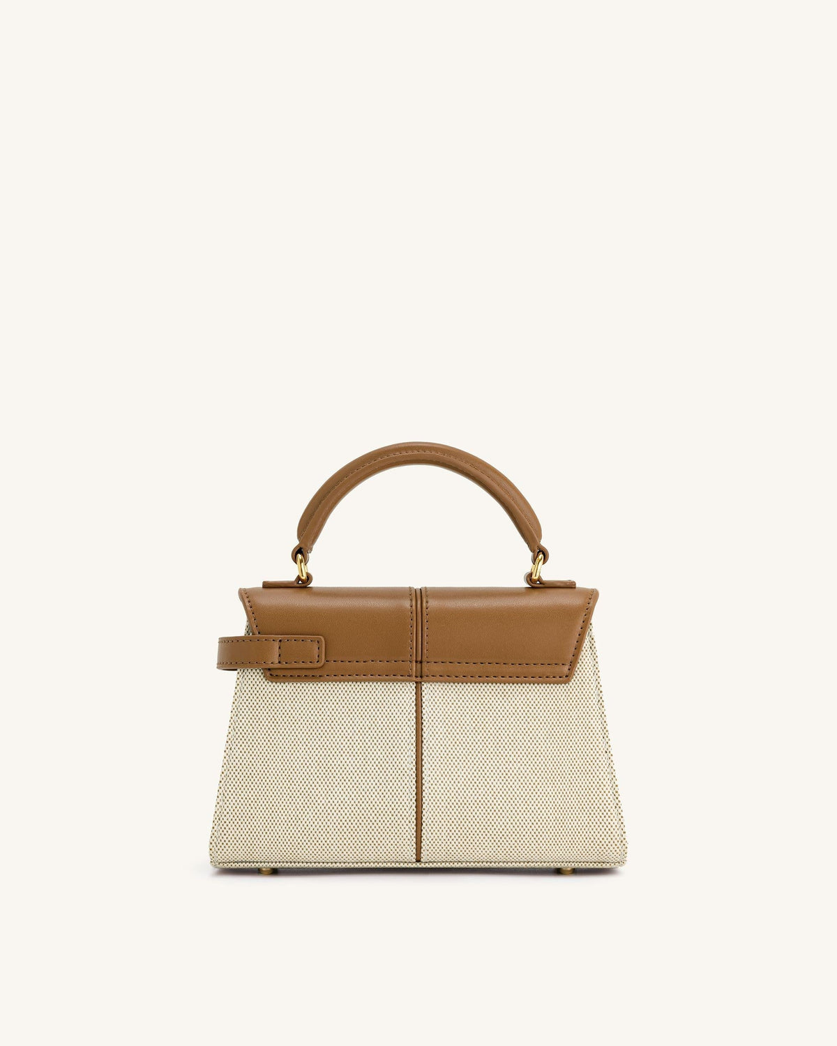 Elise Top Handle Bag - Brown Canvas | JW PEI
