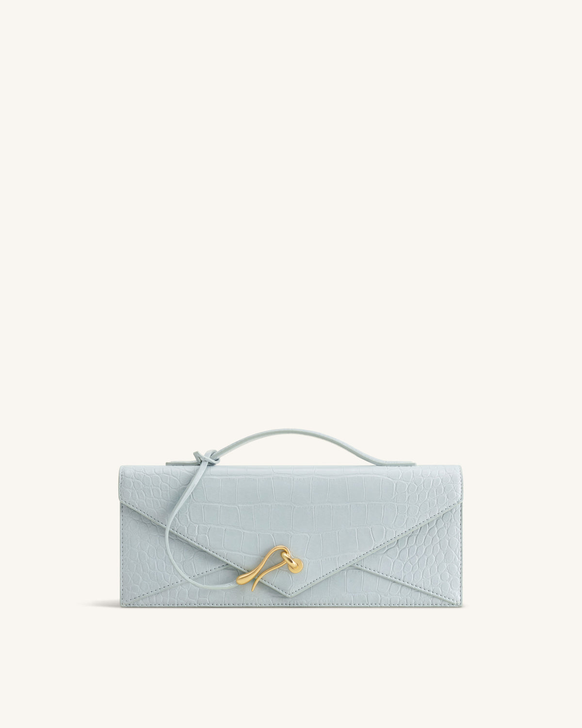 Celeste Envelope Top Handle Bag - Light Blue Croc | JW PEI