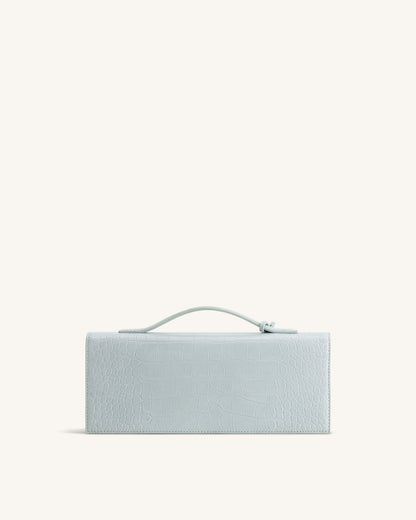 Celeste Envelope Top Handle Bag - Light Blue Croc | JW PEI