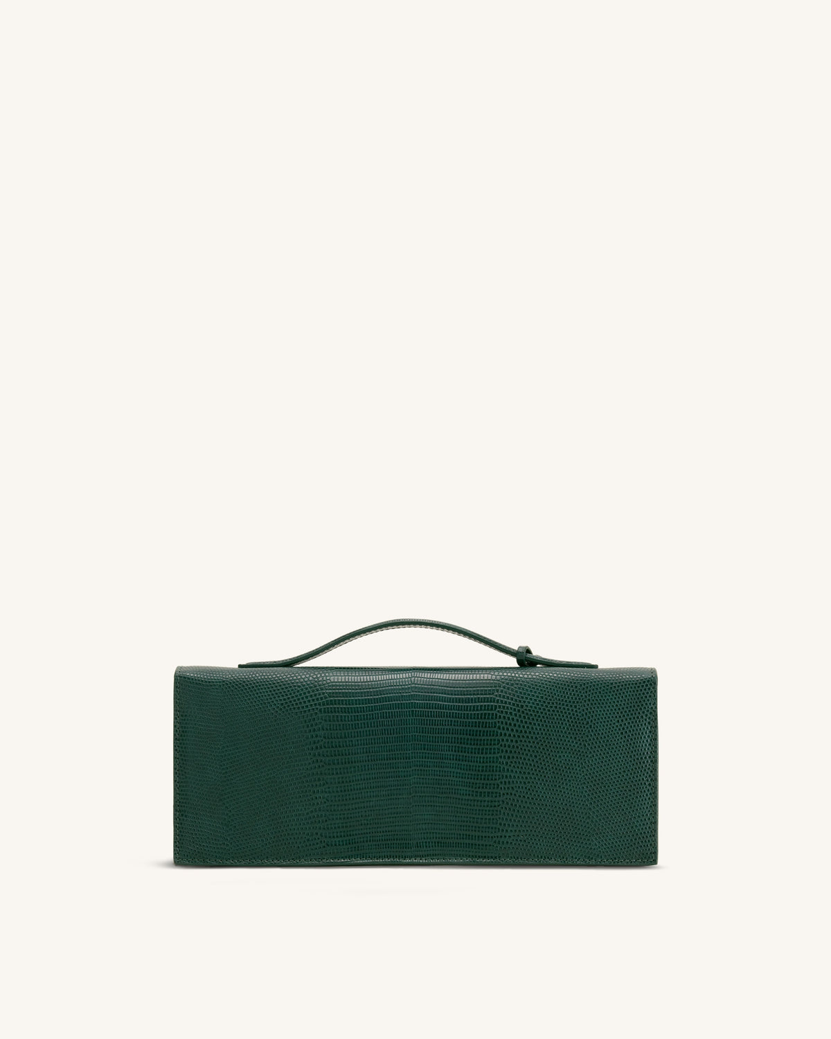 Celeste Envelope Top Handle Bag - Olive Green Lizard Texture | JW PEI