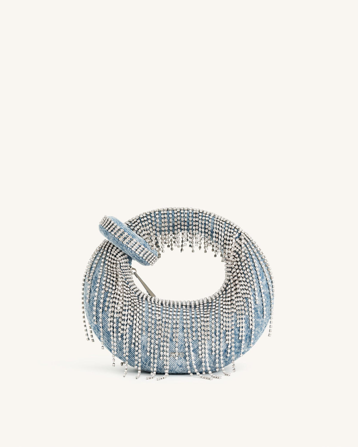 Abacus Denim Artificial Crystal Mini Top Handle Bag - Blue | JW PEI