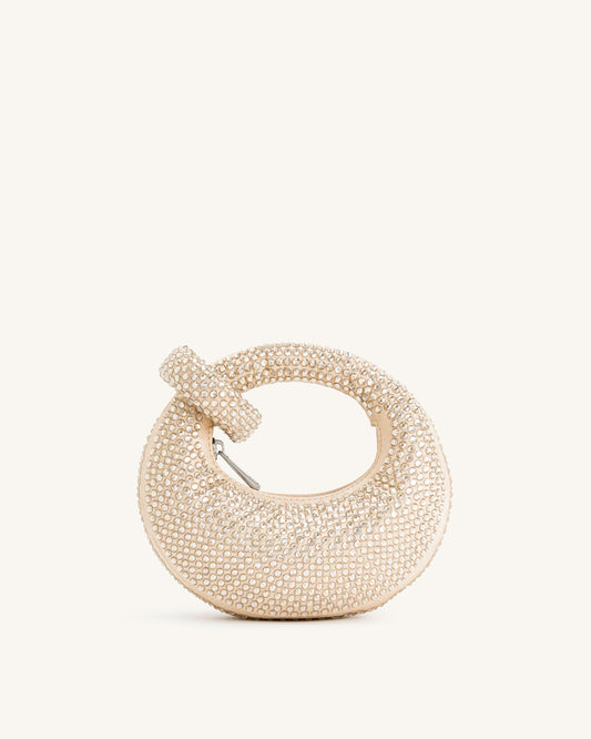 Abacus Artificial Crystal Mini Top Handle Bag - Yellow | JW PEI