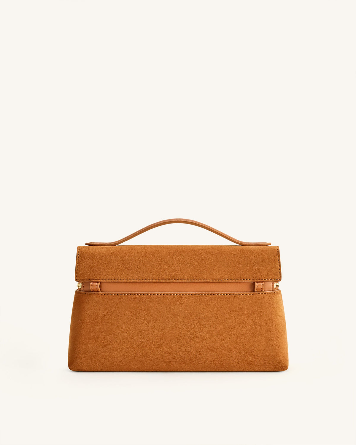Thea Faux Suede Top Handle Bag - Camel | JW PEI