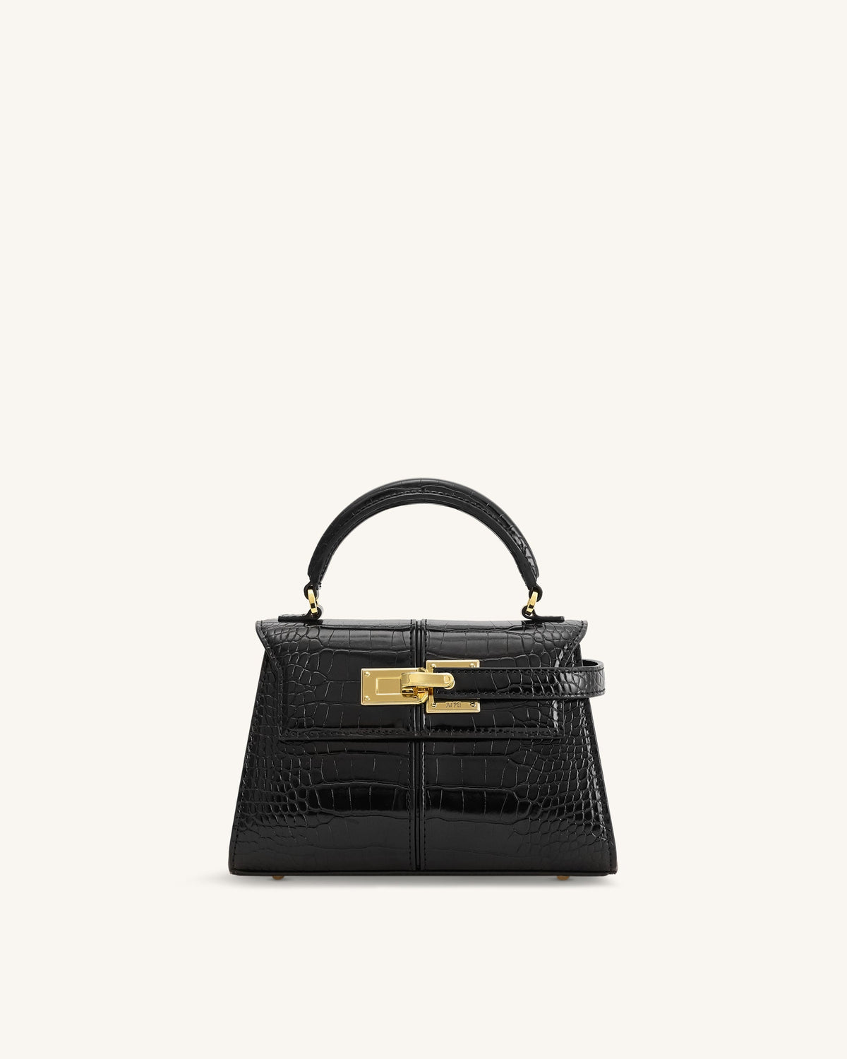 Elise Top Handle Bag - Black Croc | JW PEI