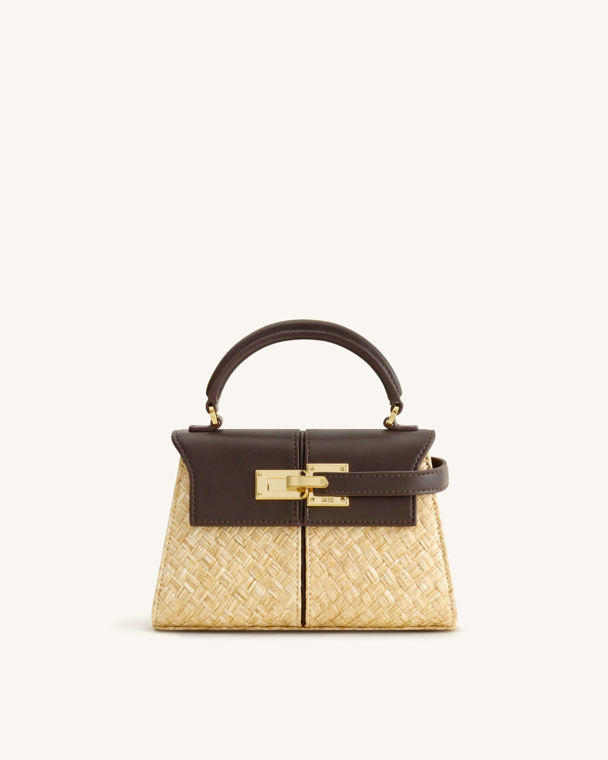 Elise Faux Straw Handbag - Brown | JW PEI