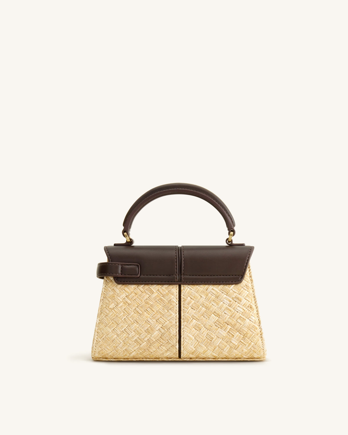 Elise Faux Straw Handbag - Brown | JW PEI
