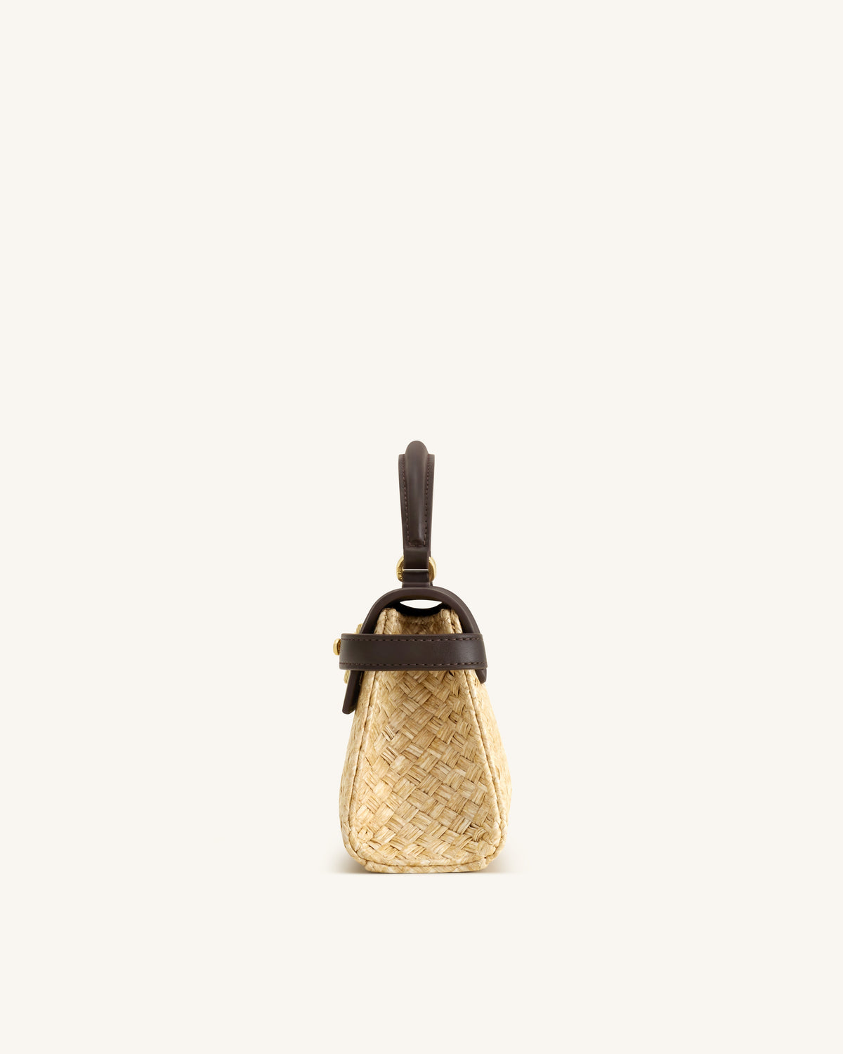 Elise Faux Straw Handbag - Brown | JW PEI