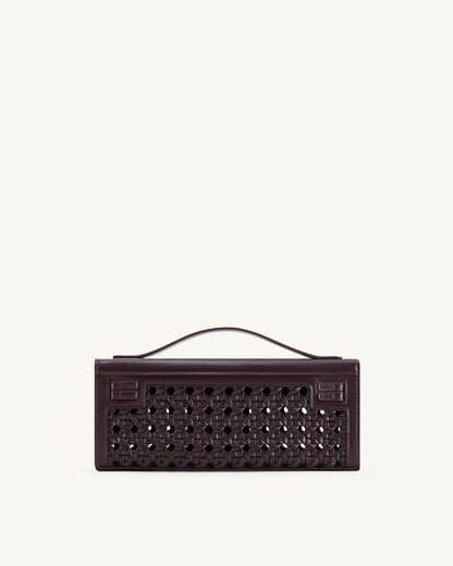 Bria Structured Top Handle Bag - Dark Red | JW PEI