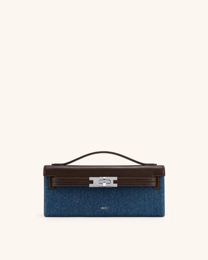 Bria Structured Top Handle Bag - BLue Denim | JW PEI