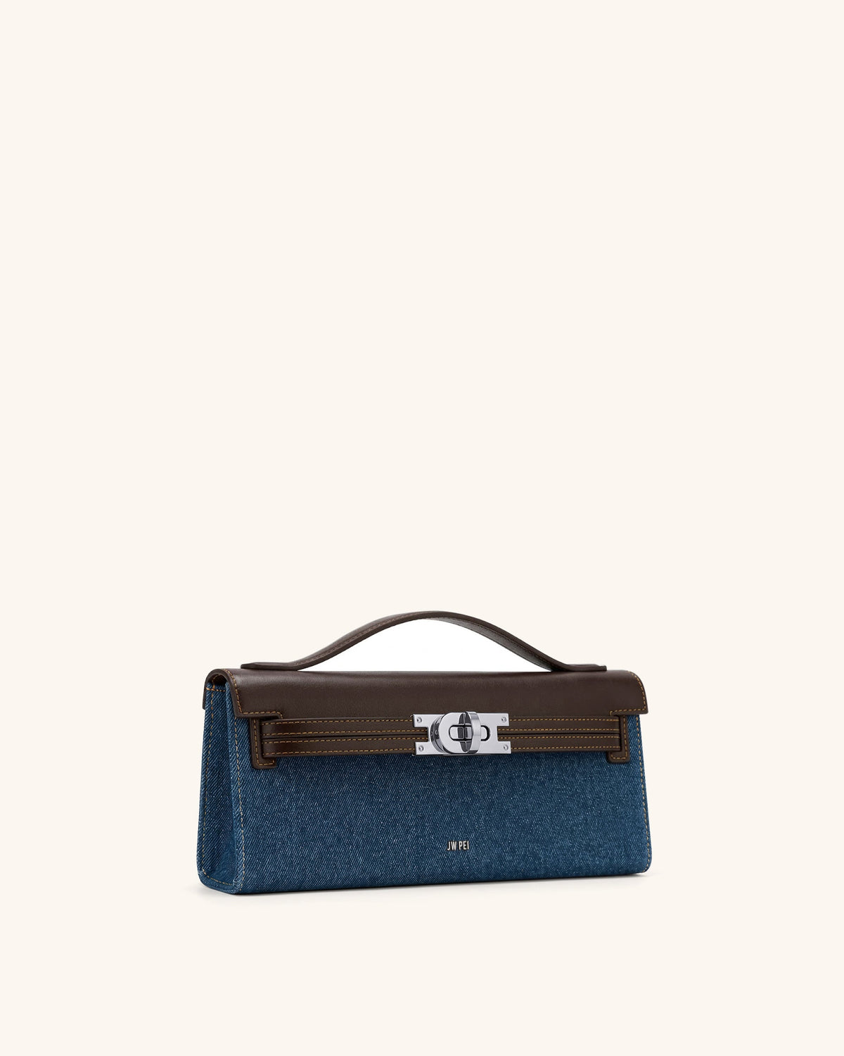 Bria Structured Top Handle Bag - BLue Denim | JW PEI