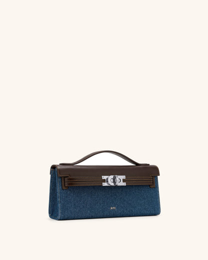 Bria Structured Top Handle Bag - BLue Denim | JW PEI
