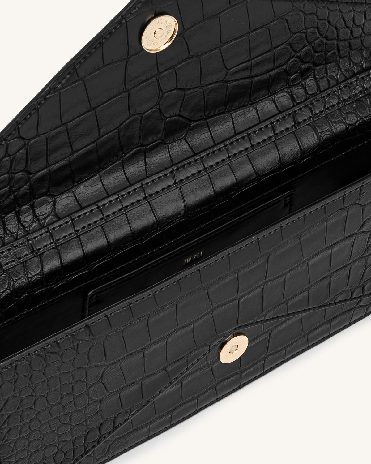 Celeste Envelope Top Handle Bag - Black Croc | JW PEI
