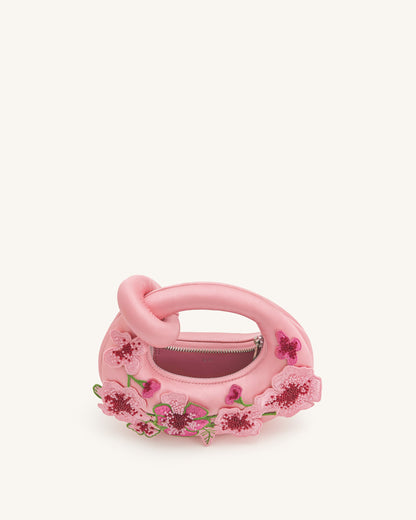 Abacus Embroidered Floral Mini Top Handle Bag - Pink | JW PEI