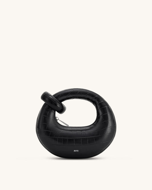 Abacus Mini Top Handle Bag - Black Croc | JW PEI