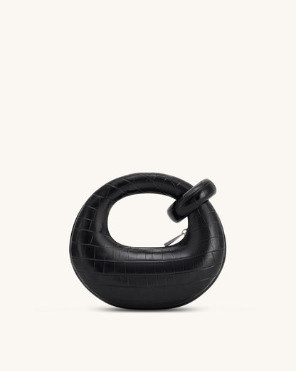 Abacus Mini Top Handle Bag - Black Croc | JW PEI