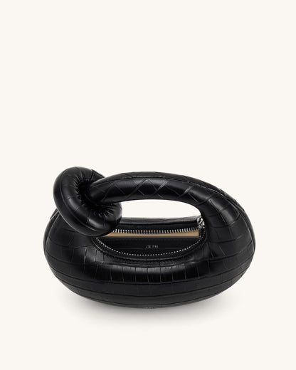 Abacus Mini Top Handle Bag - Black Croc | JW PEI