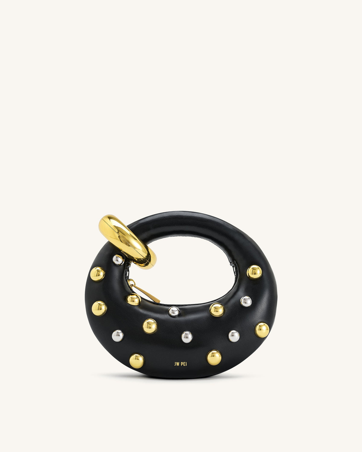 Abacus Studded Mini Top Handle Bag - Black | JW PEI