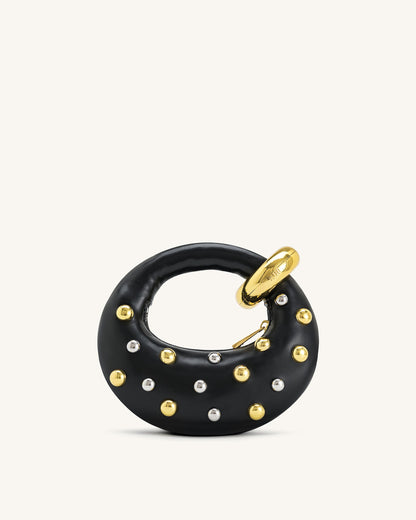 Abacus Studded Mini Top Handle Bag - Black | JW PEI