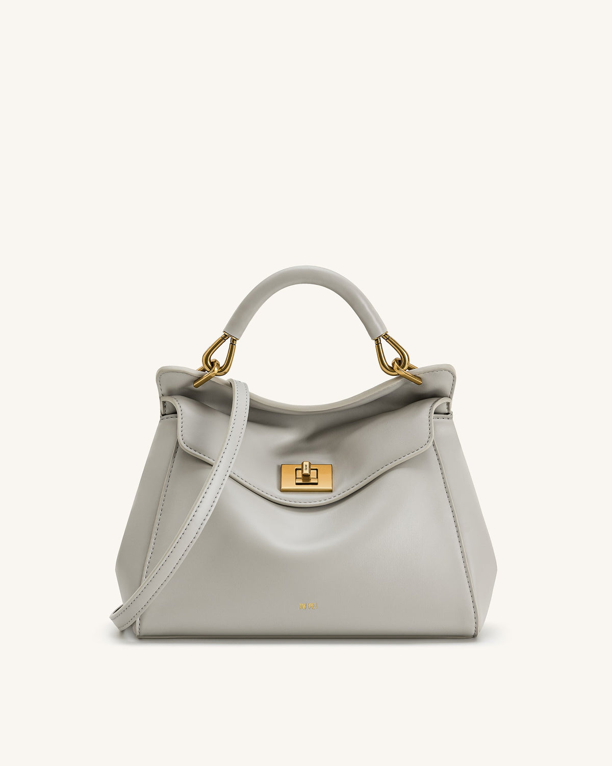 Lucia Classic Top Handle Bag - Light Gray | JW PEI