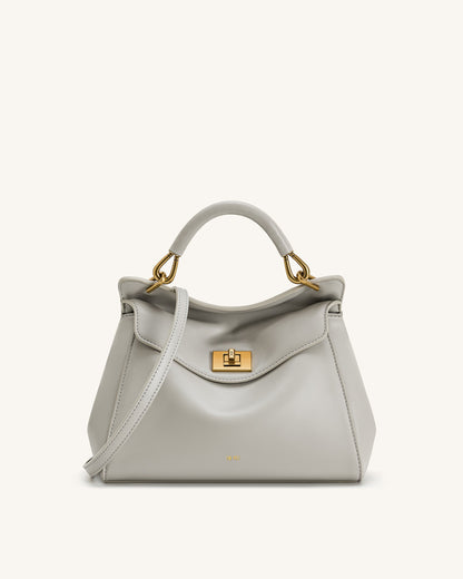 Lucia Classic Top Handle Bag - Light Gray | JW PEI