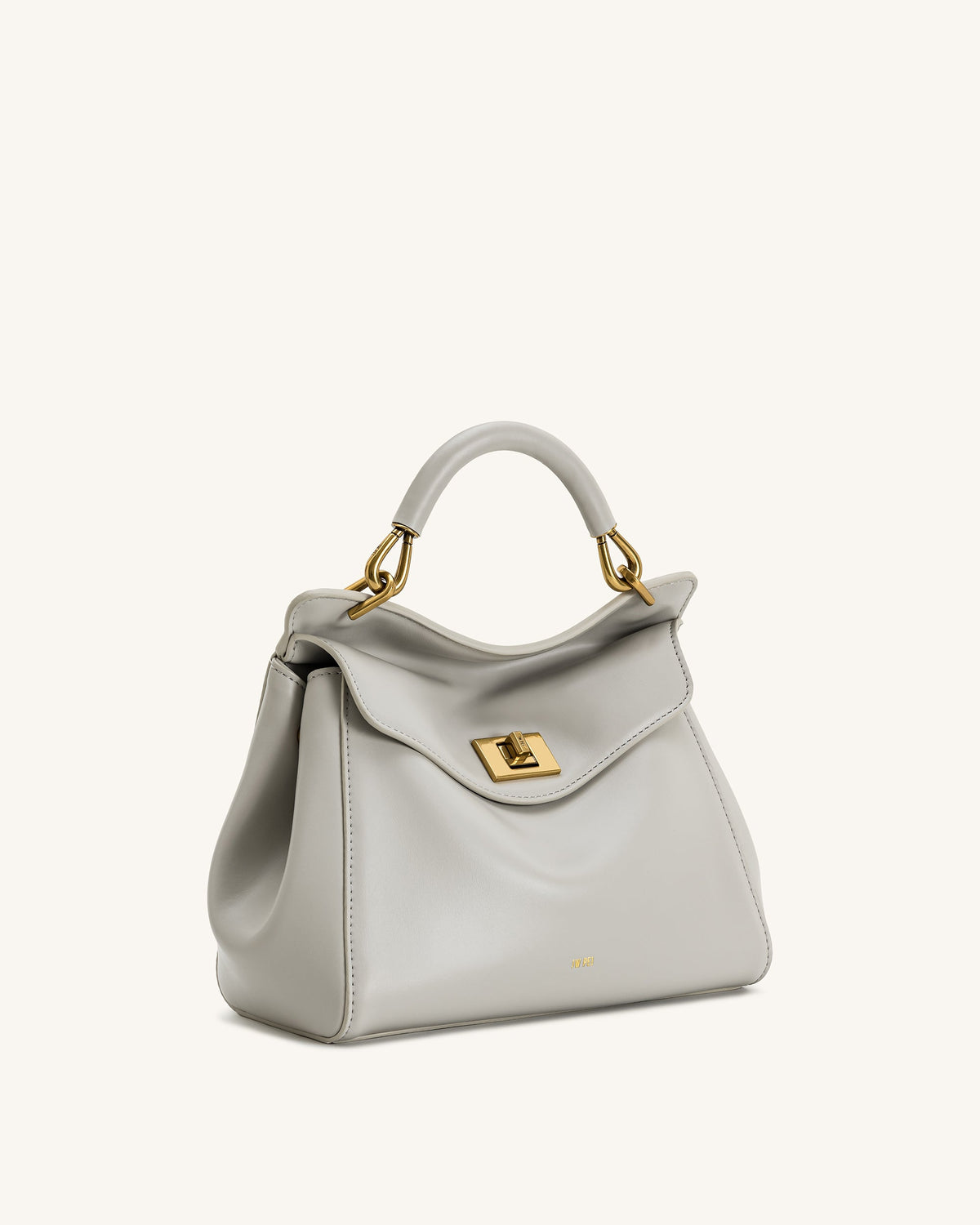 Lucia Classic Top Handle Bag - Light Gray | JW PEI