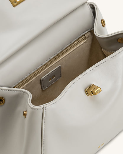 Lucia Classic Top Handle Bag - Light Gray | JW PEI
