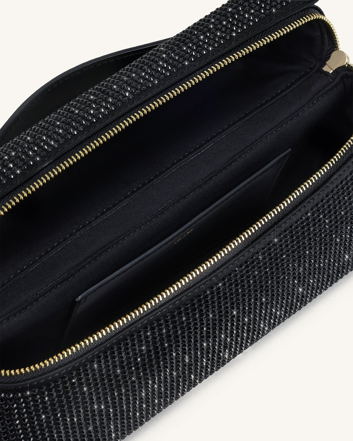 Thea Artificial Crystal Top Handle Bag - Black | JW PEI