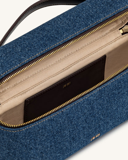 Thea Top Handle Bag - Blue Denim | JW PEI
