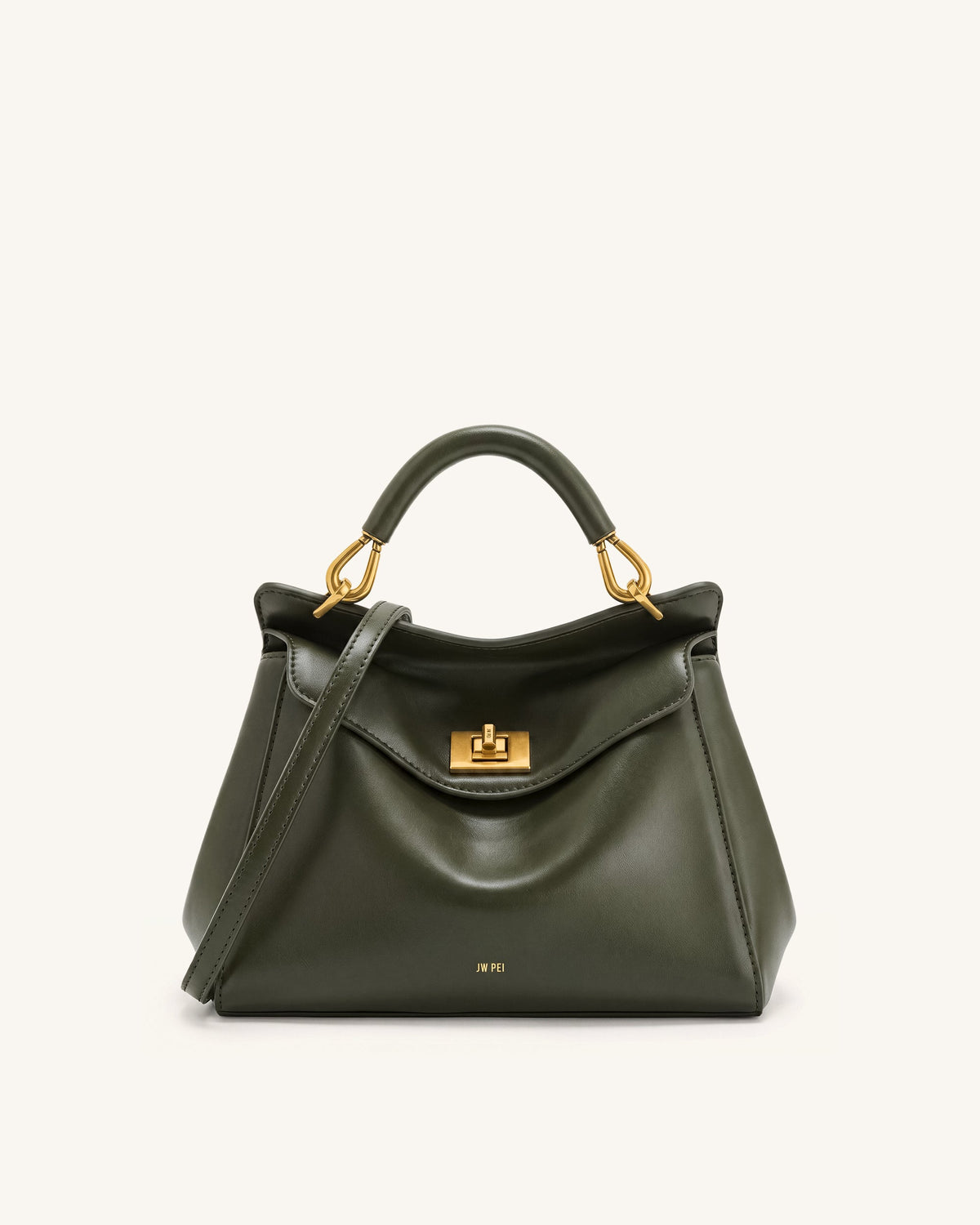 Lucia Classic Top Handle Bag - Dark Olive Green | JW PEI