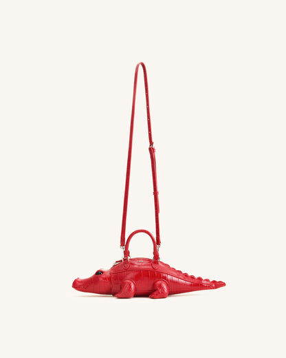 Jayden Crocodile Novelty Handbag - Red | JW PEI