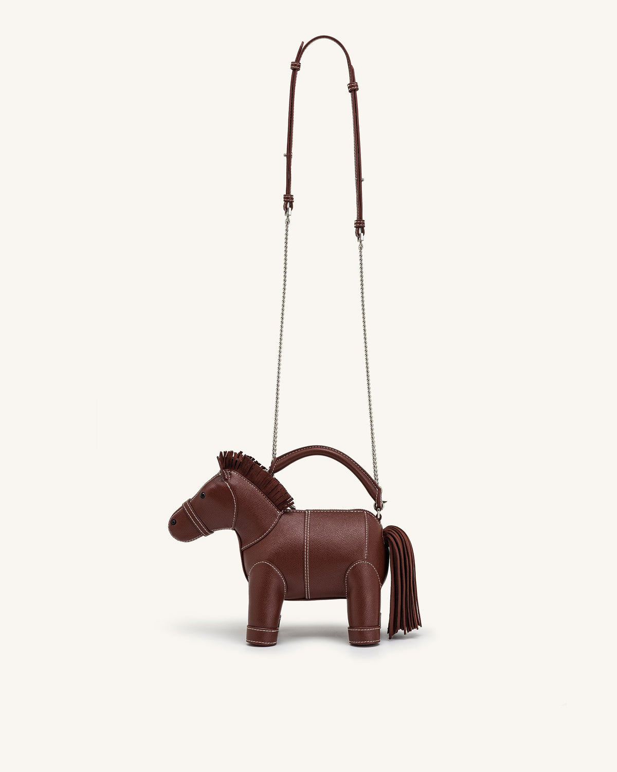 Harper Horse Top Handle Bag - Brown | JW PEI