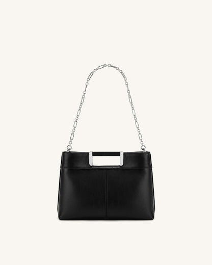 Elodie Chain Handle Top Handle Bag - Black | JW PEI