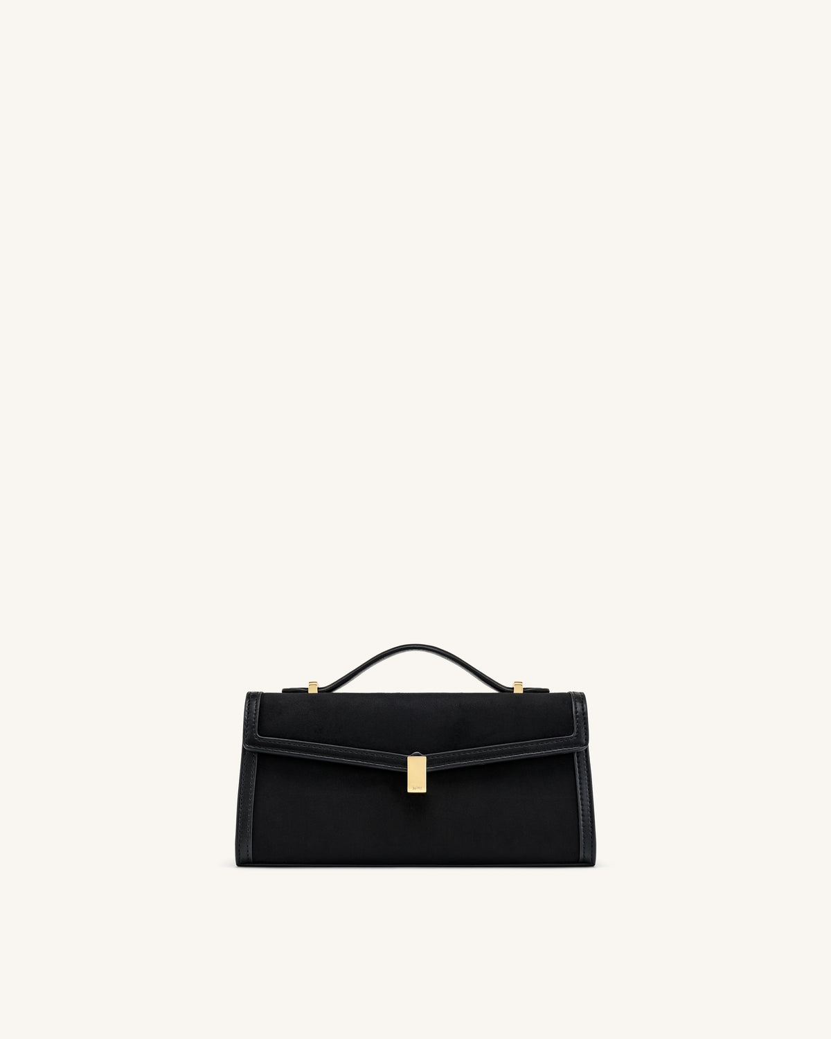 Delphine Faux Suede Top Handle Bag - Black | JW PEI