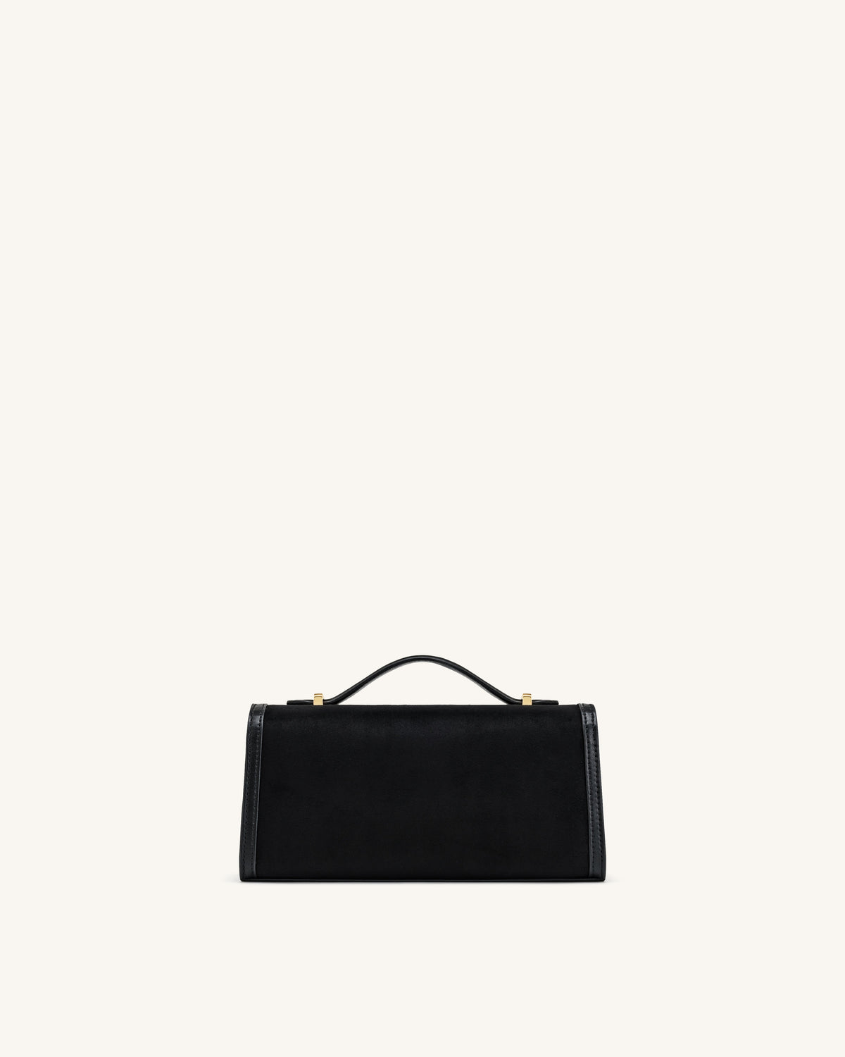 Delphine Faux Suede Top Handle Bag - Black | JW PEI